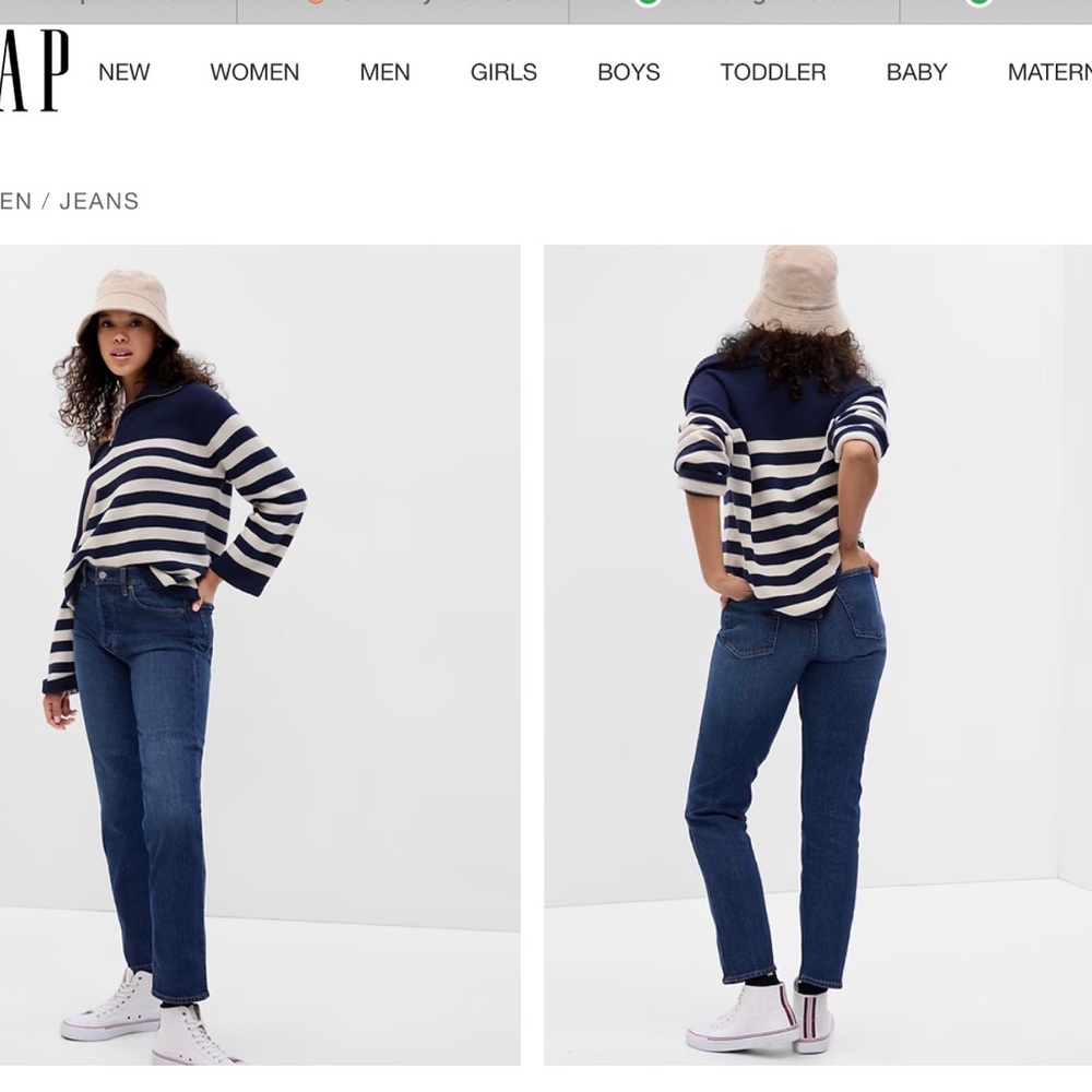 Gap cheeky straight high rise jeans